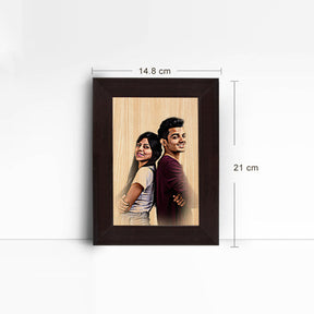 Personalised Wood Texture Print Poster Frame Couple