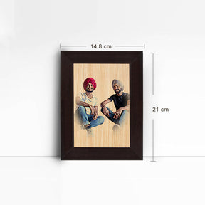 Personalised Wood Texture Print Poster Frame Frame Friends