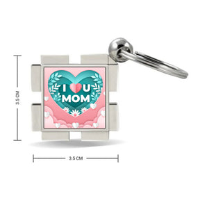 I Love U Metal Keychain