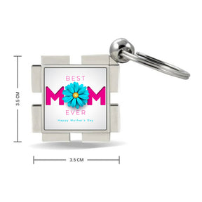 Best Mom Metal Keychain