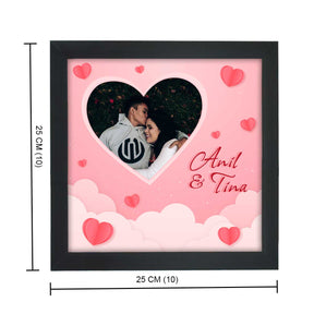 Personalised Heart Wooden Photo Frame