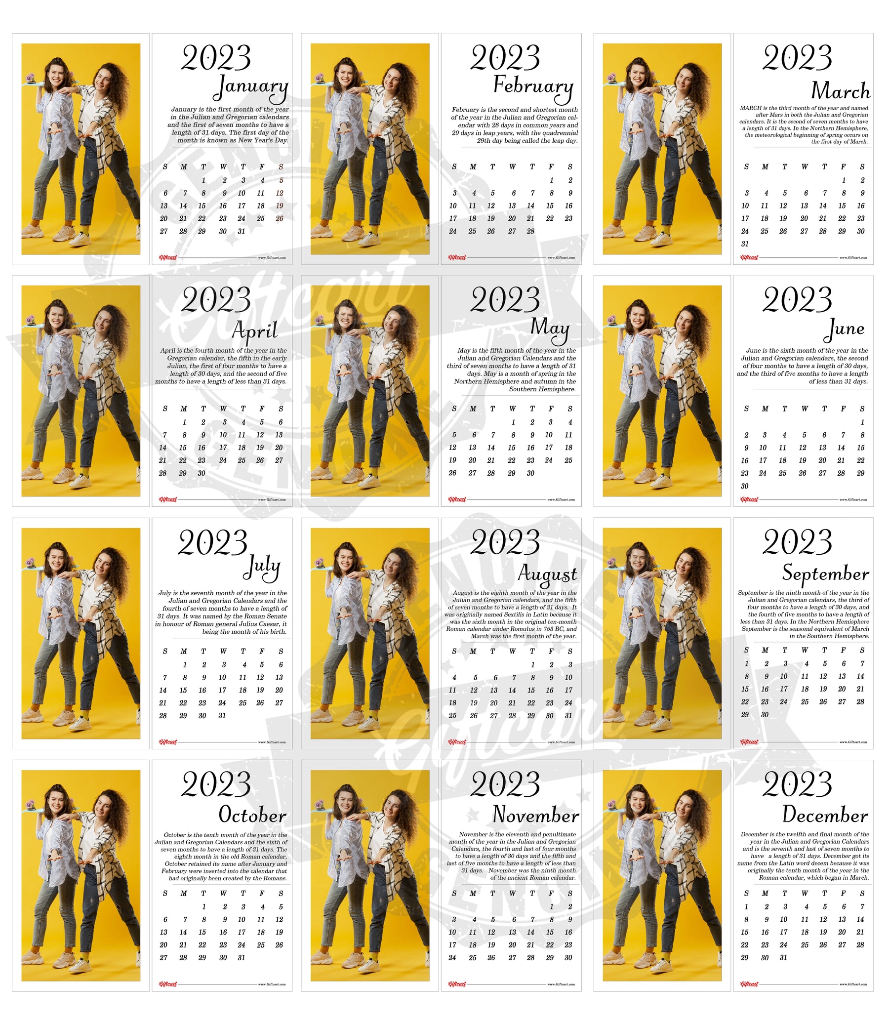 Best Friends - Magnetic Calendar