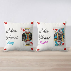 Personalised King and Queen Cushion - Set of 2