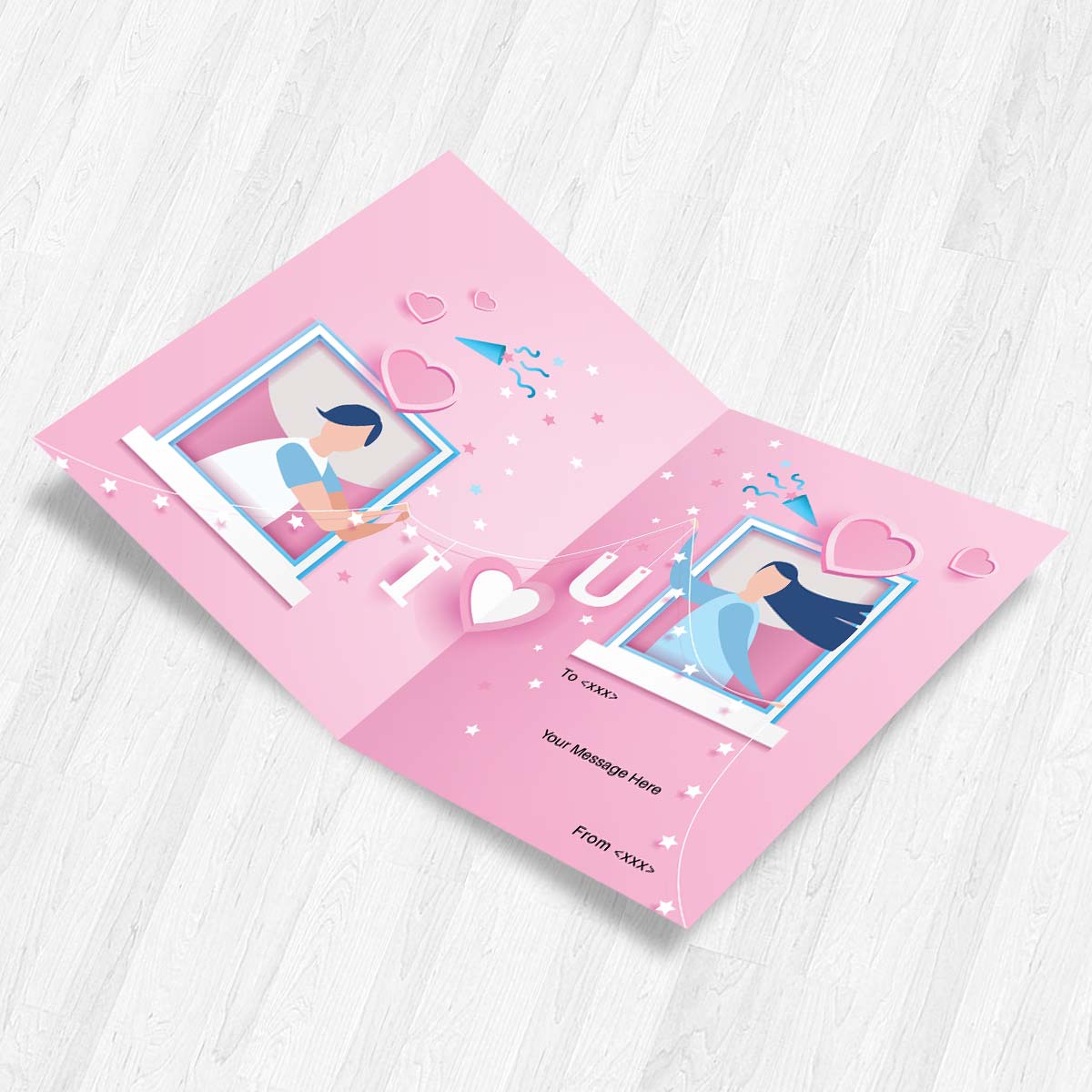 Personalised I Love You Greeting Card