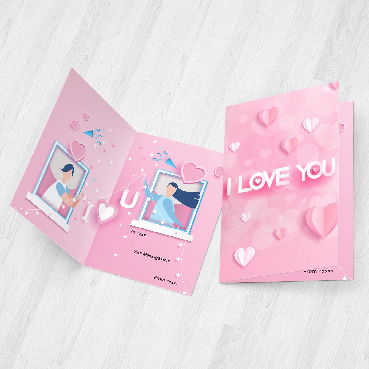 Personalised I Love You Greeting Card