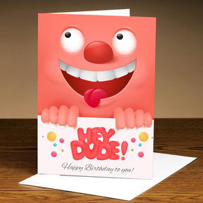 Personalised Hey Dude Happy Birthday Greeting Card