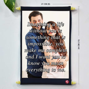 Personalised You mean the world to me Scroll