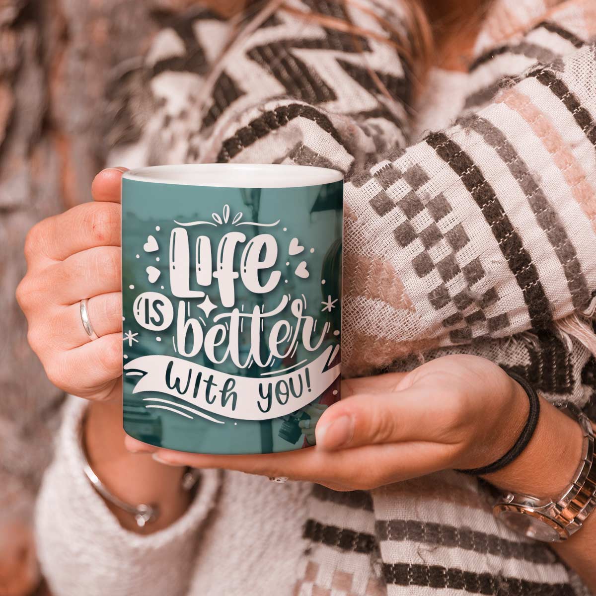Personalised Life is Better with You Coffee Mug-1