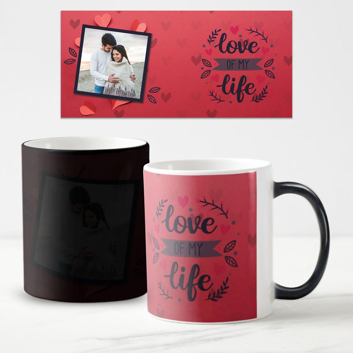 Personalized Love Of My Life Valentine's Magic Mug for Boyfriend & Girlfriend-3