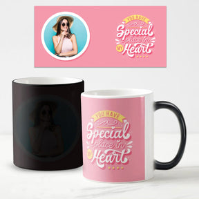 Personalised You have a Special Place in my Heart Magic Mug-5