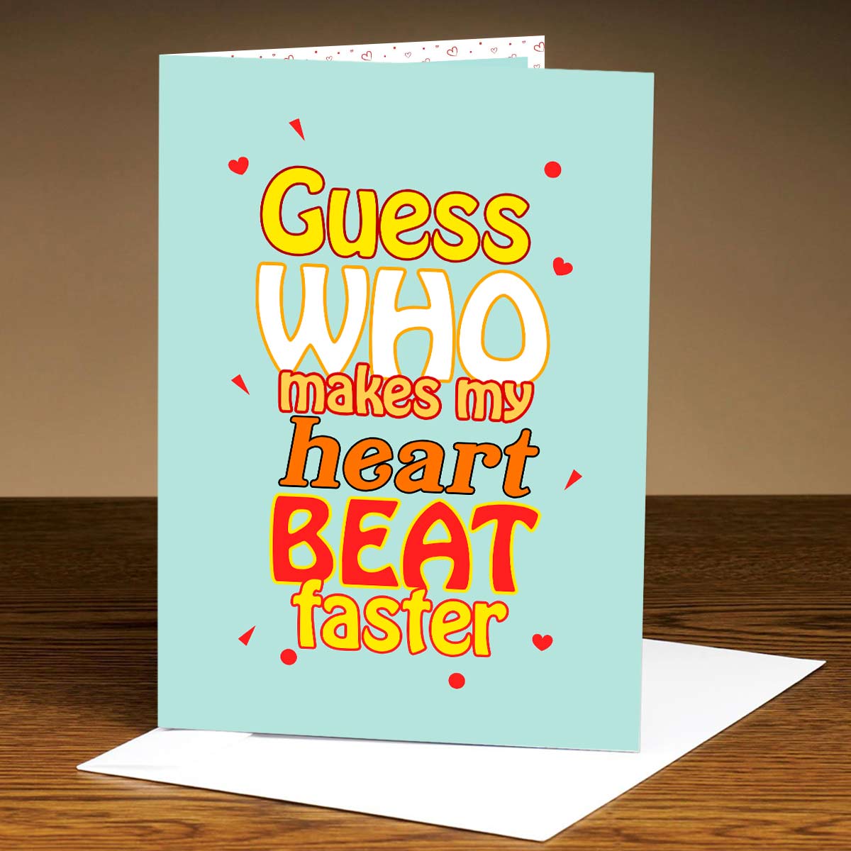 Makes my heart beat faster Mirror Card