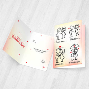 Personalised I am Keeping you Greeting Card