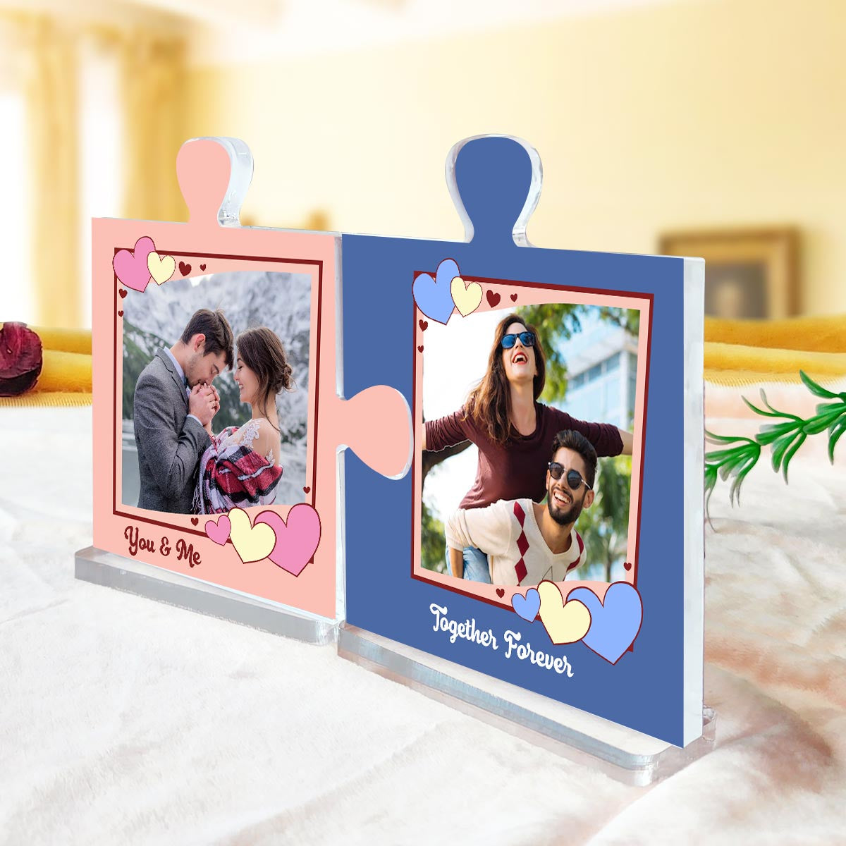 Personalised You Are My Missing Piece Puzzle Keepsake Set