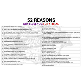 Personalised 52 Reasons Why I Love You Bulb Jar