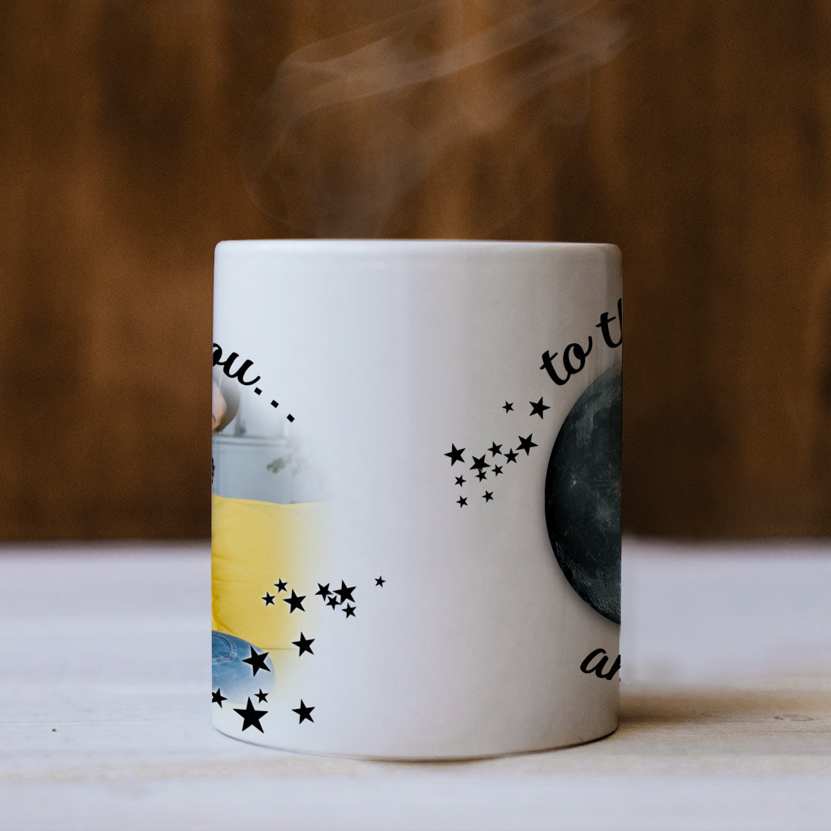 Personalised Love you to the Moon and Back Coffee Mug