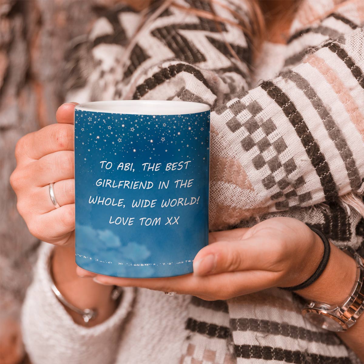 Personalised Love You to the Moon and Back - Teddy Love Coffee Mug-1