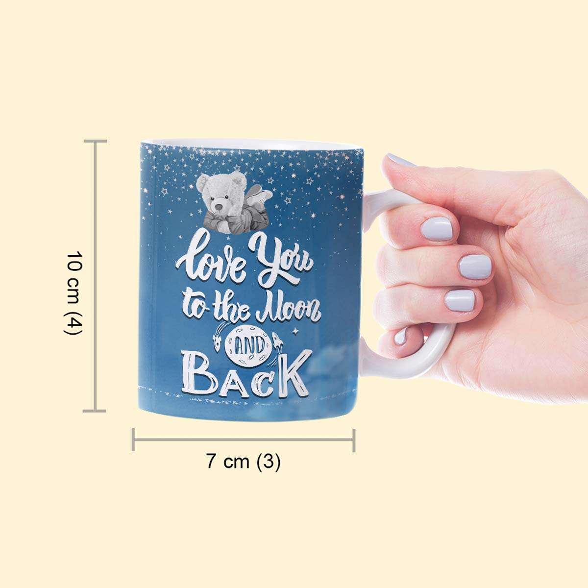 Personalised Love You to the Moon and Back - Teddy Love Coffee Mug