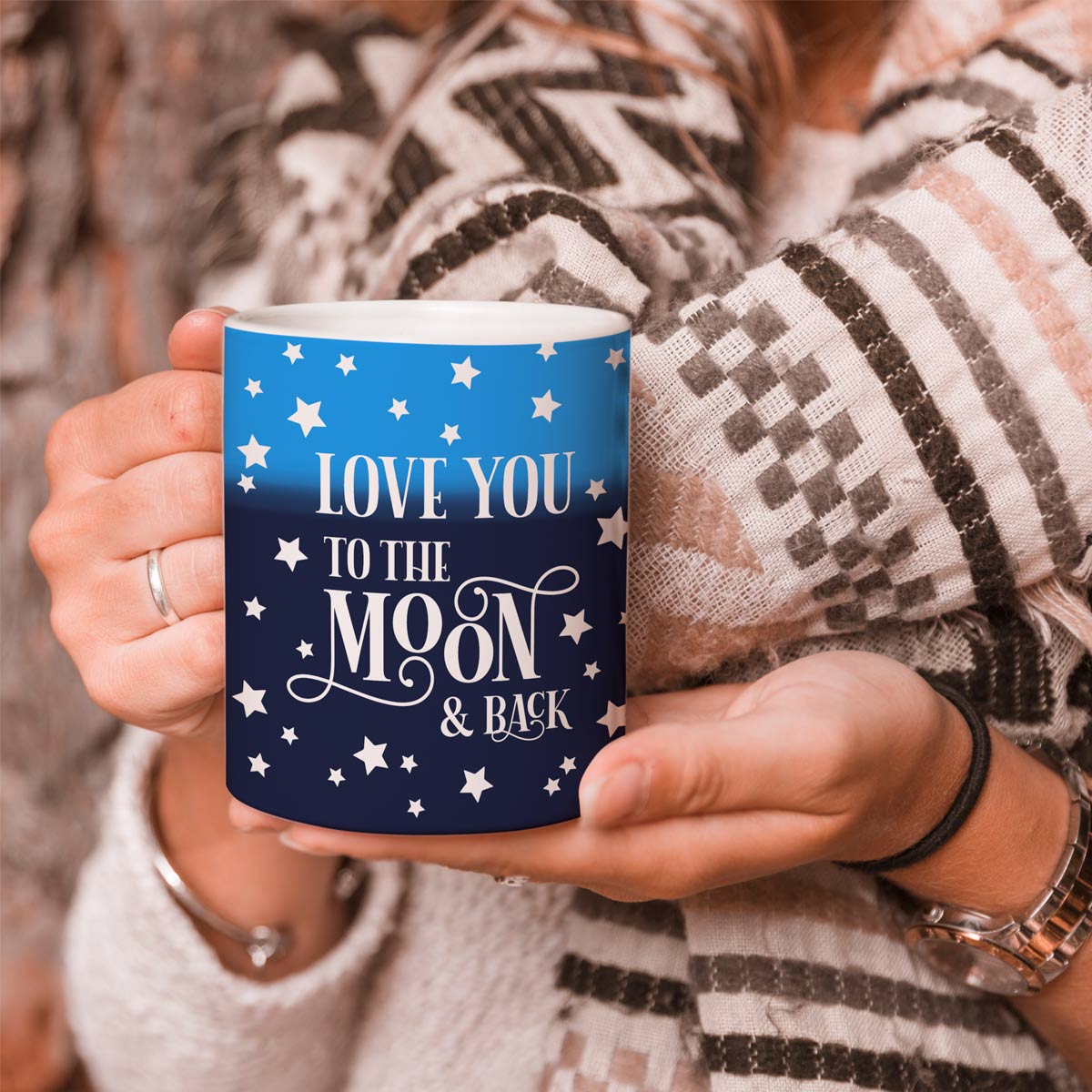 Love You to the Moon and Back - Starry Night Coffee Mug-1