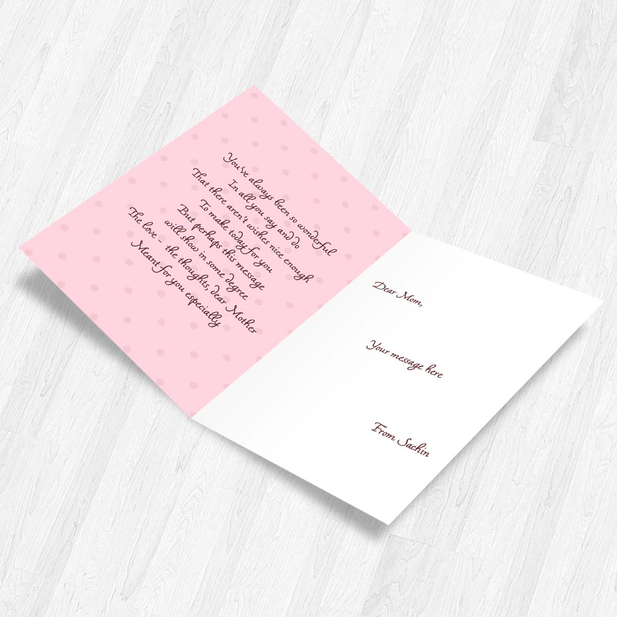 Personalised You are the Best Mom Greeting Card