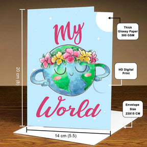 Personalised My Beautiful World Mom Mirror Card