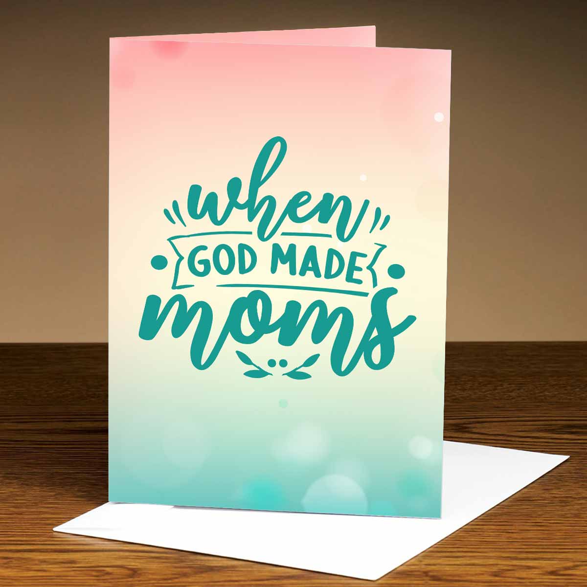 Personalised When God Made Moms Mirror Card-2