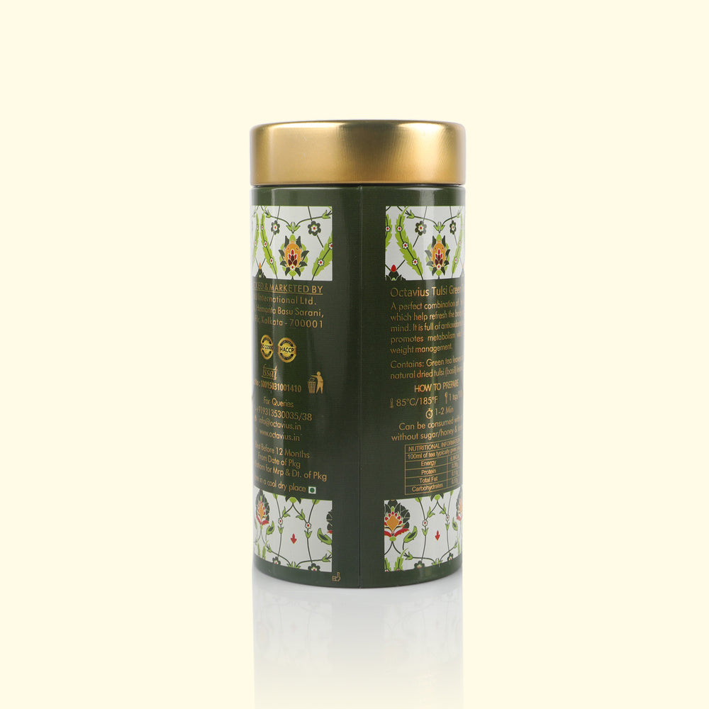 Tulsi Chamomile Fennel Green Tea  Loose Leaf - 75 Gms Tin Can
