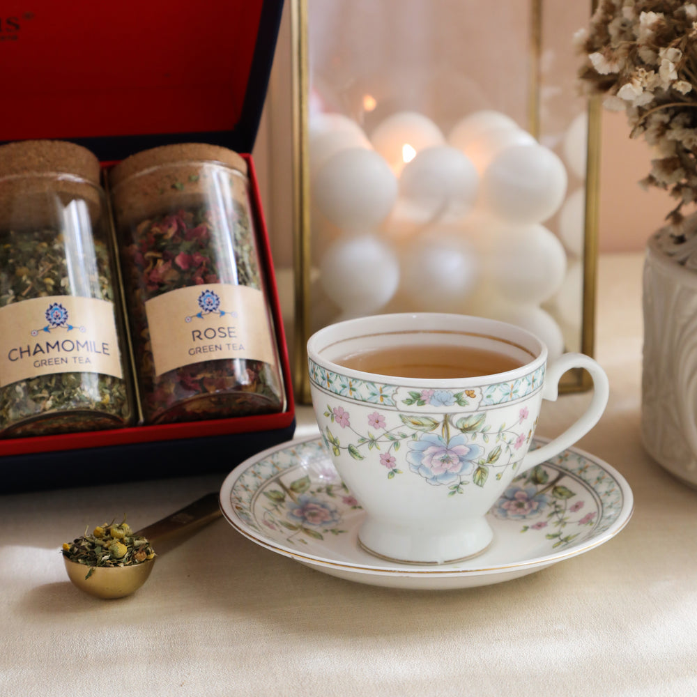 Tea Time Treasure-Floral Infusions (4 Assorted Loose Leaf Green Teas)-2