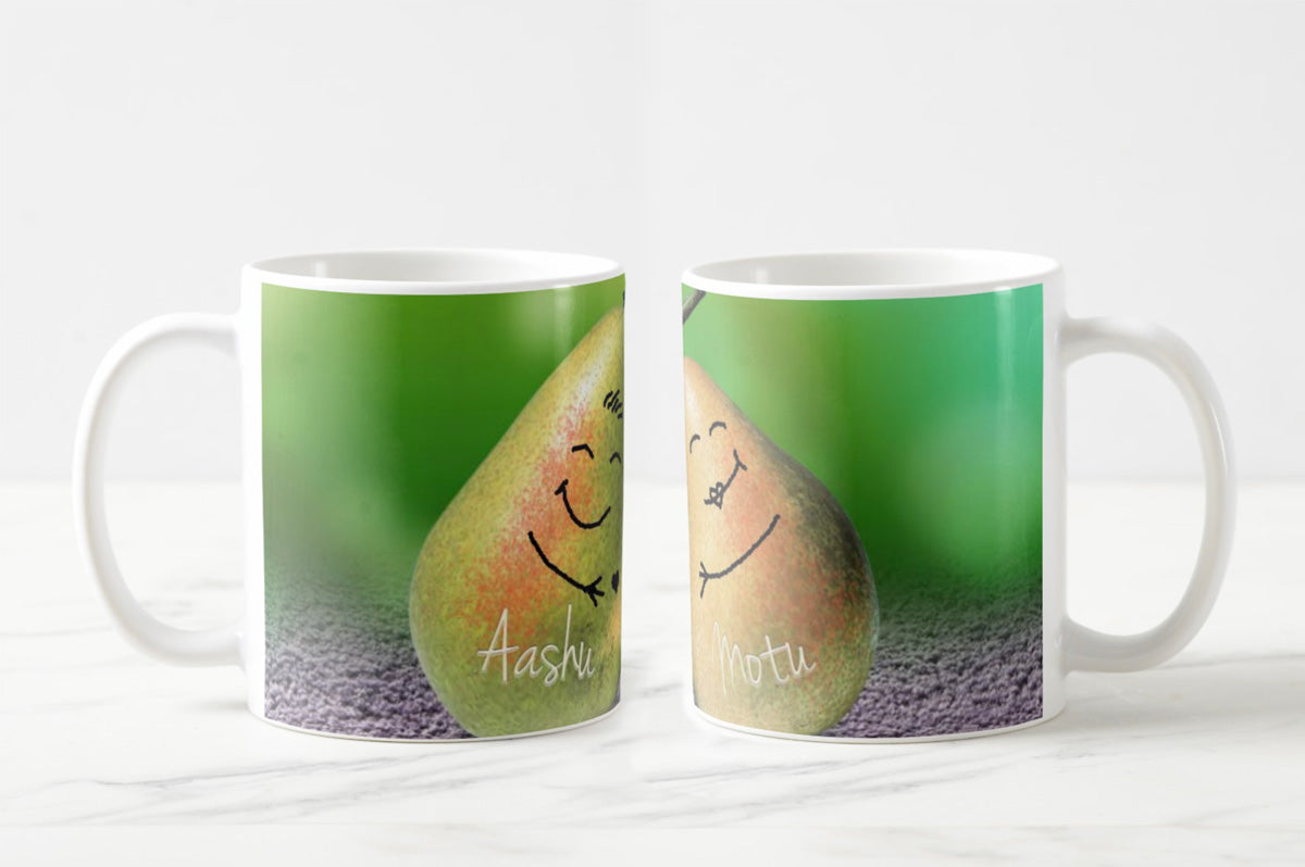 Personalised Pear Couple Mug Set