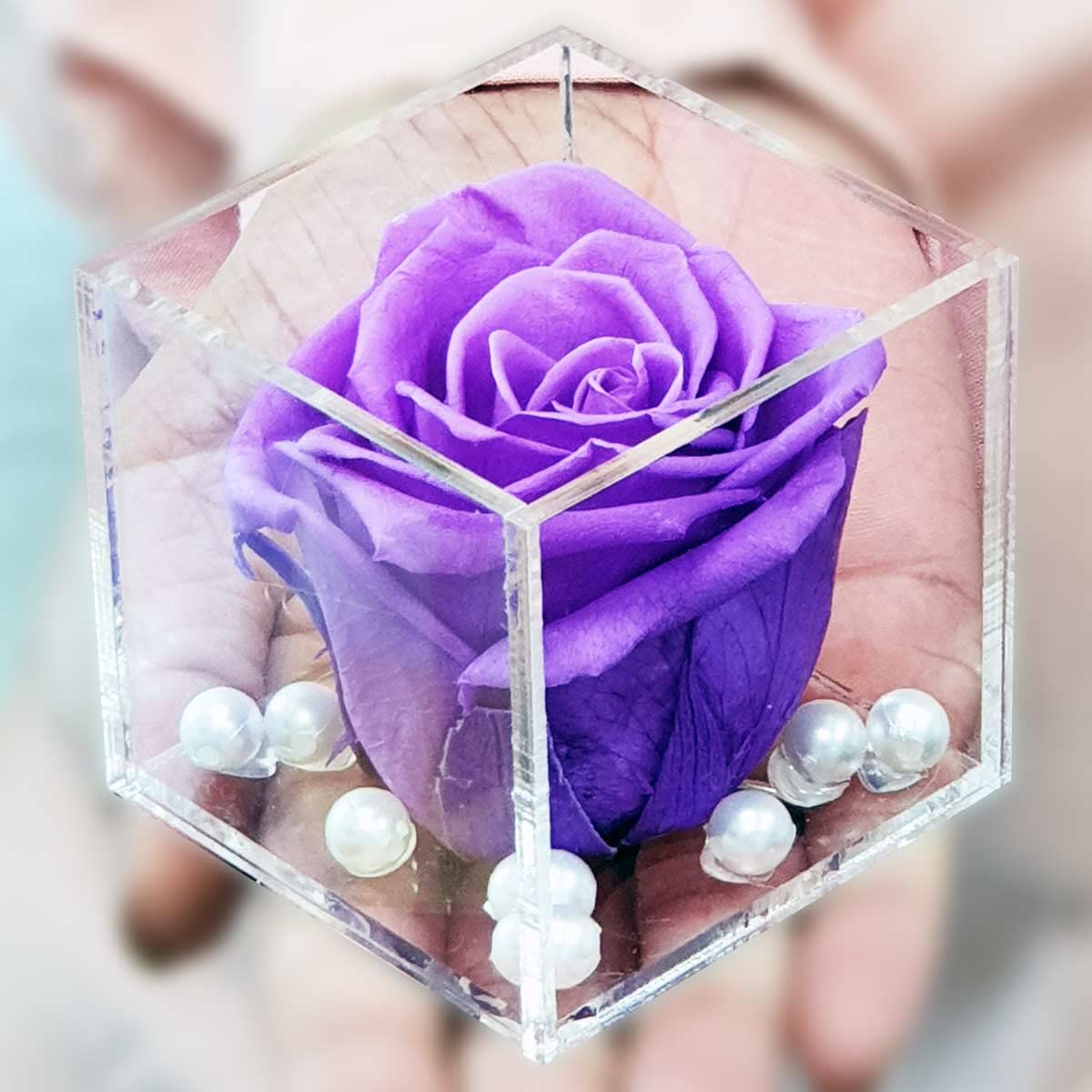 Real Preserved Forever Rose Lavender Online | Long Lasting Flower - Giftcart