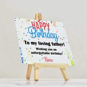 Personalised My Loving Father Mini Easel