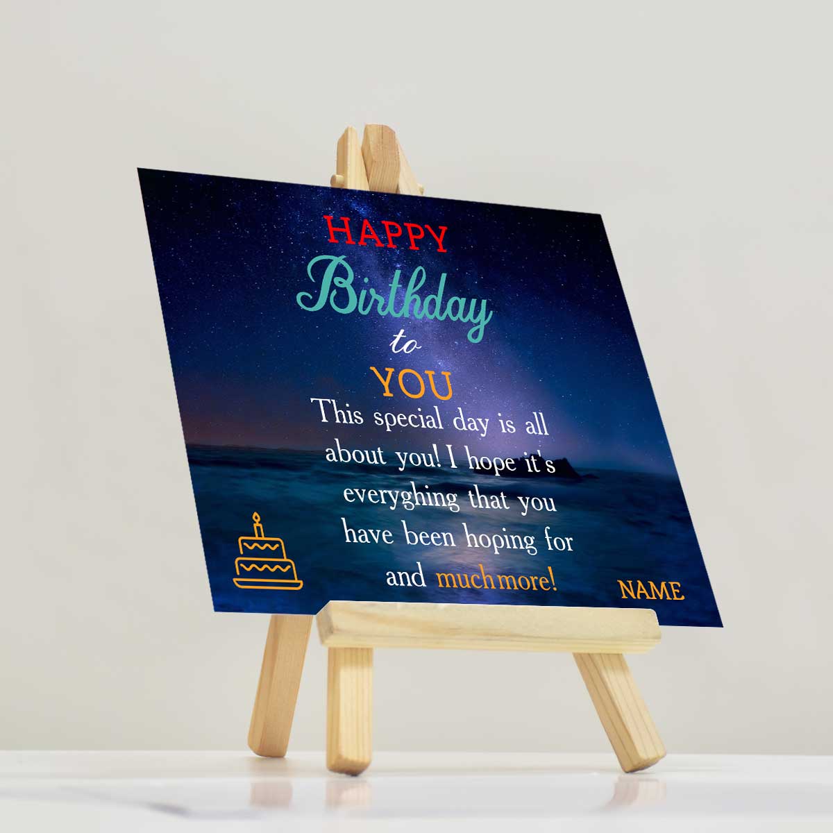 Personalised Happy Birthday To You Mini Easel