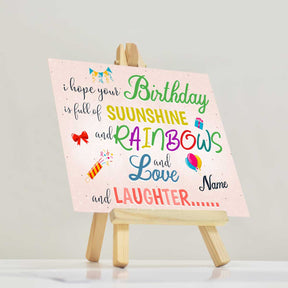 Personalised Love And Laughter Mini Easel