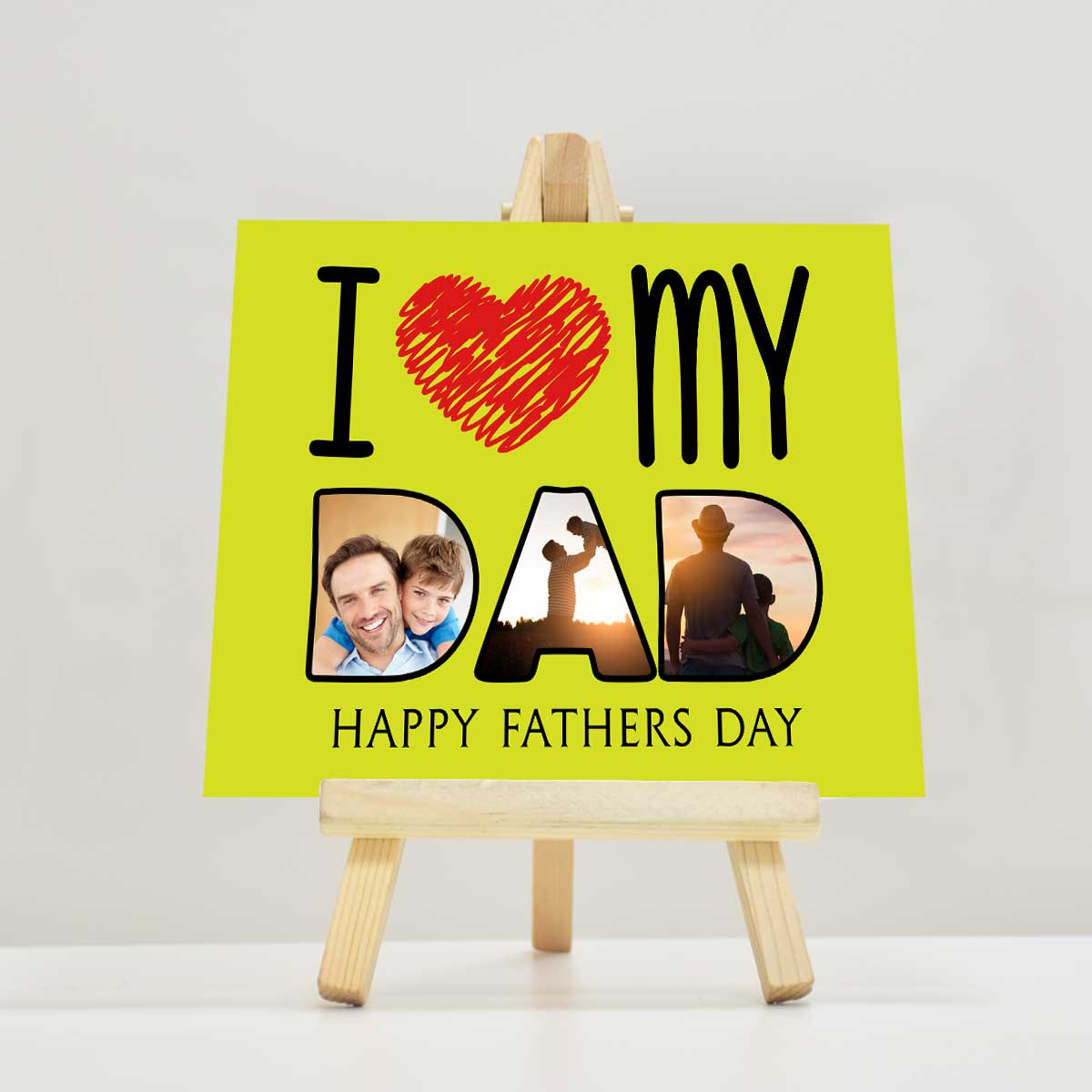 Personalised I Love My Dad Mini Easel-1