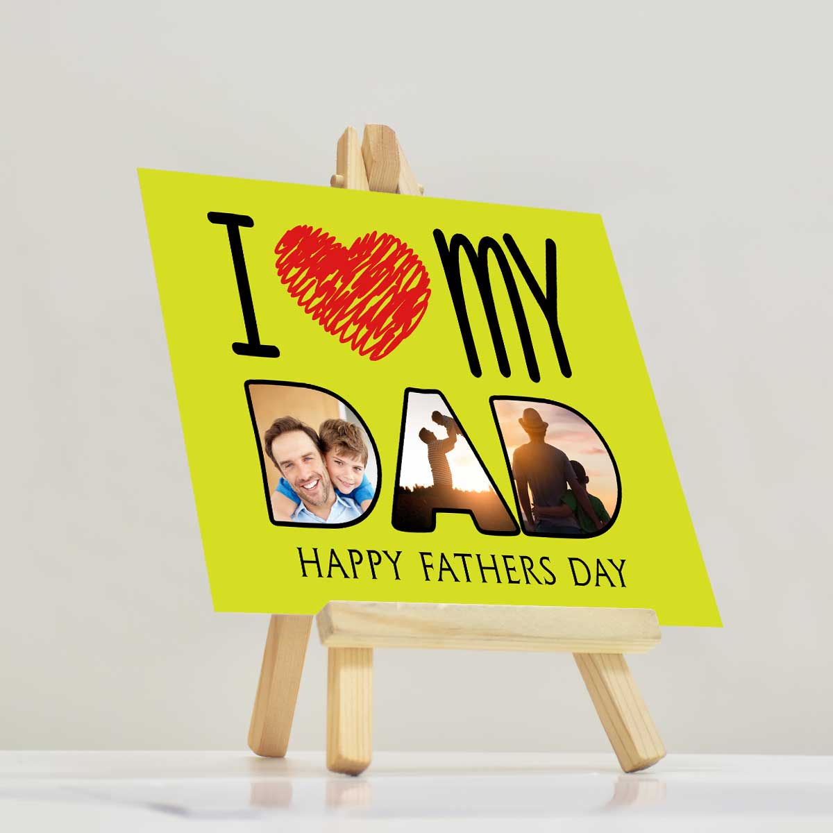 Personalised I Love My Dad Mini Easel-2