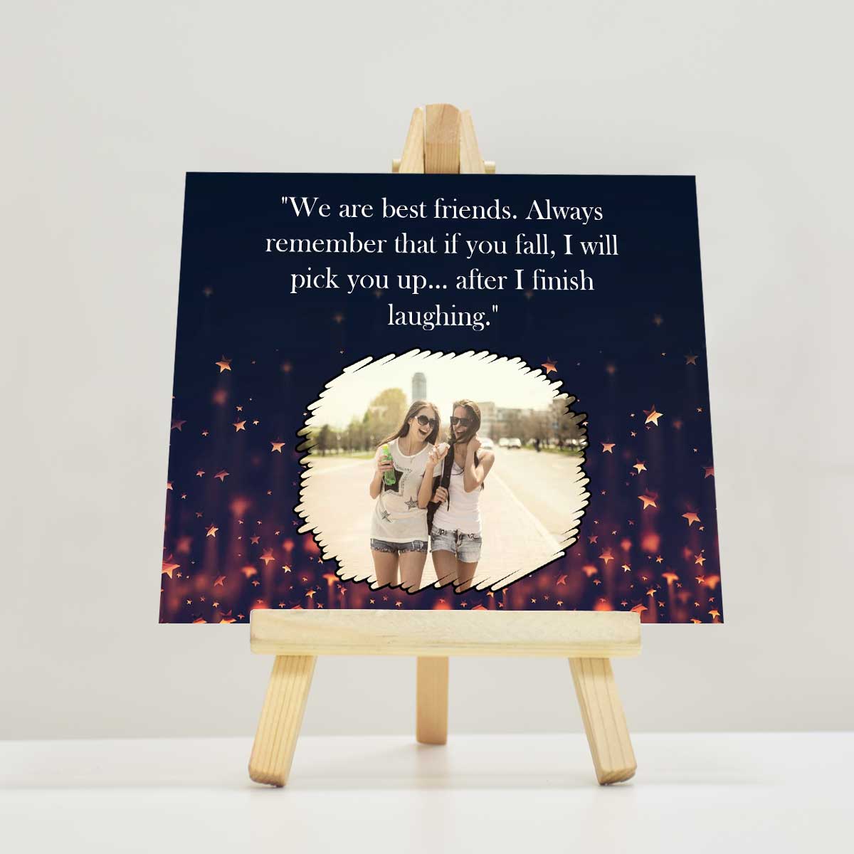 Personalised We Are The Best Friends Mini Easel