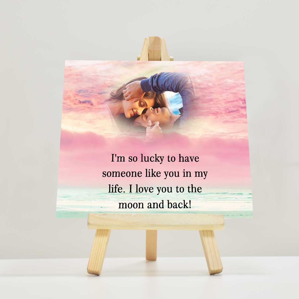 Personalised I Love You To The Moon And Back Mini Easel-1