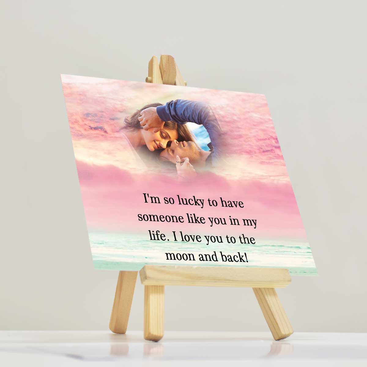 Personalised I Love You To The Moon And Back Mini Easel-2