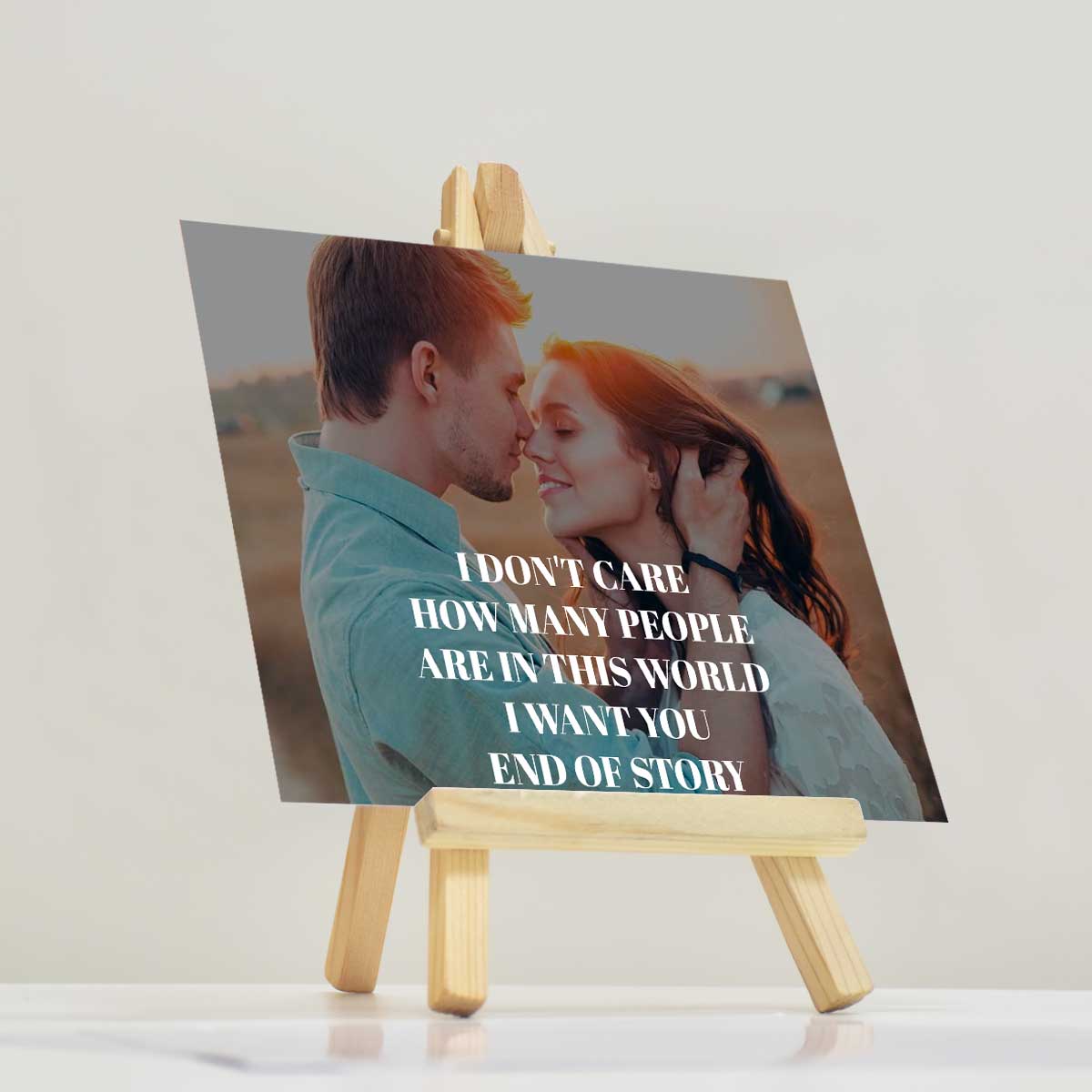 Personalised I Want You End Of Story Mini Easel