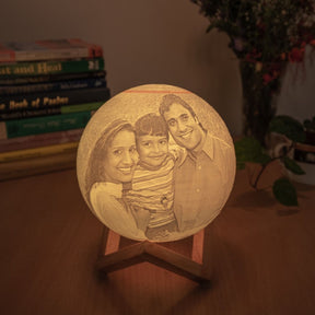 Personalised Touch Sensor 3D Moon Lamp