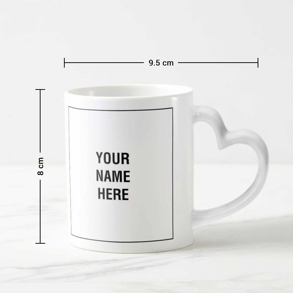 Personalised Photo Heart Shape Handle Ceramic Mug-4