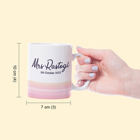 Personalised Couple Name & Date Mug Set