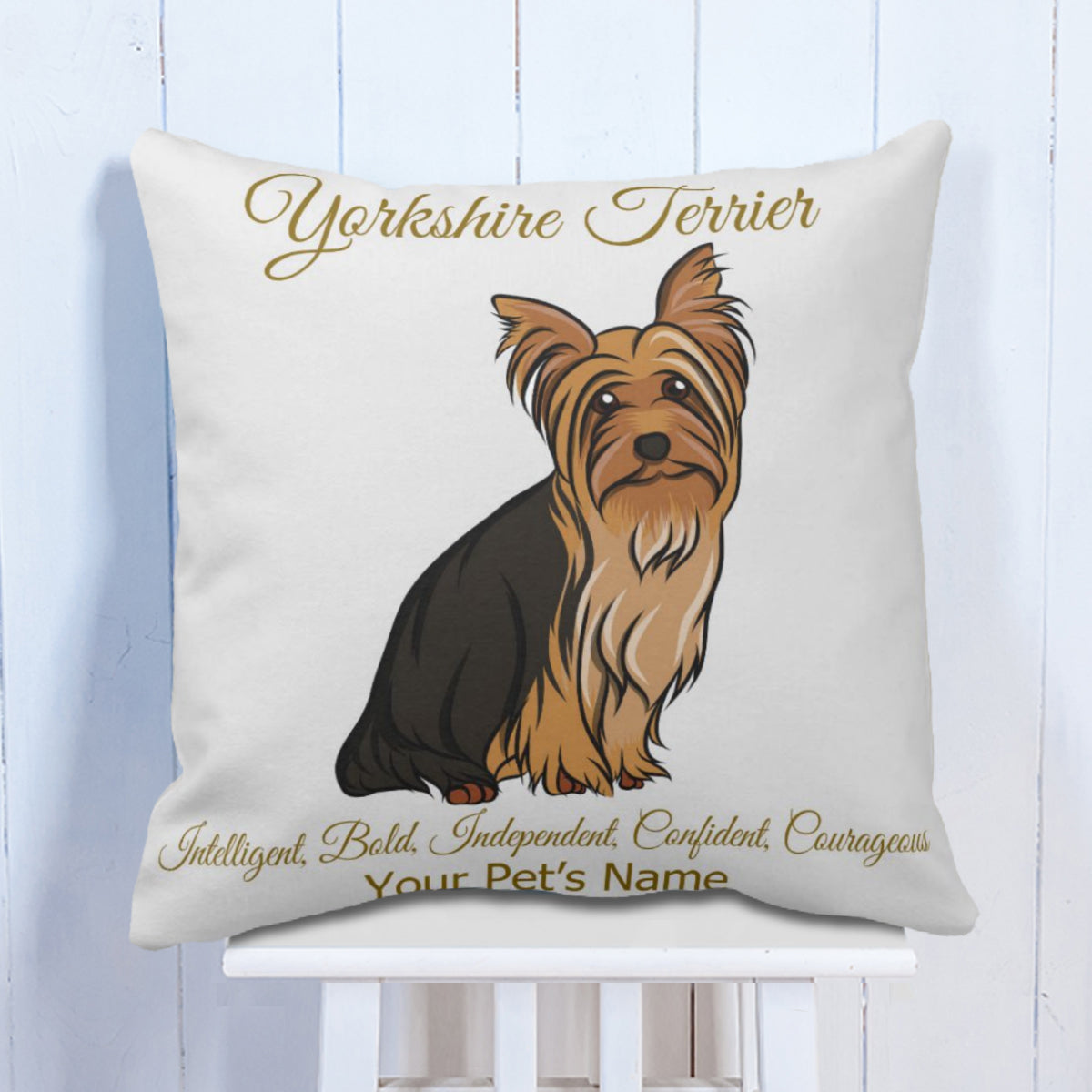 Personalised Yorkshire Terrier Cushion