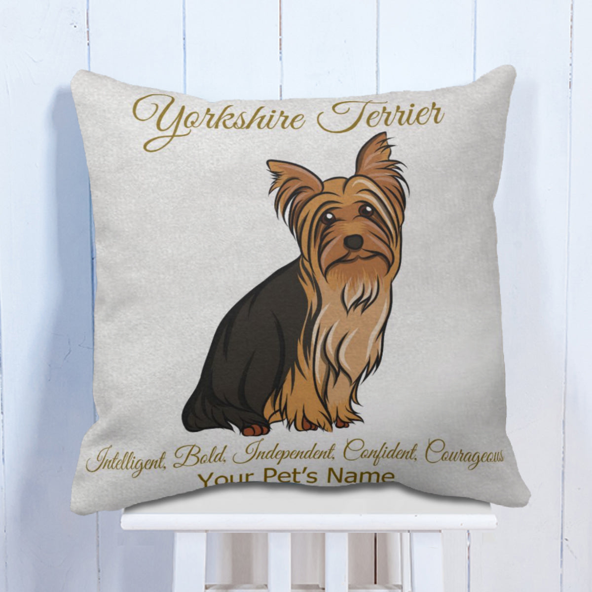 Personalised Yorkshire Terrier Cushion