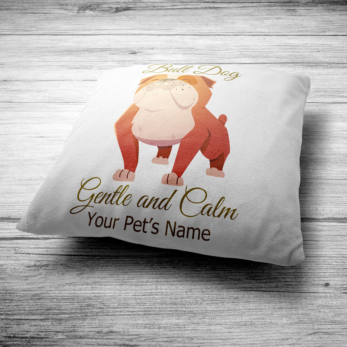 Personalised Bull Dog Cushion