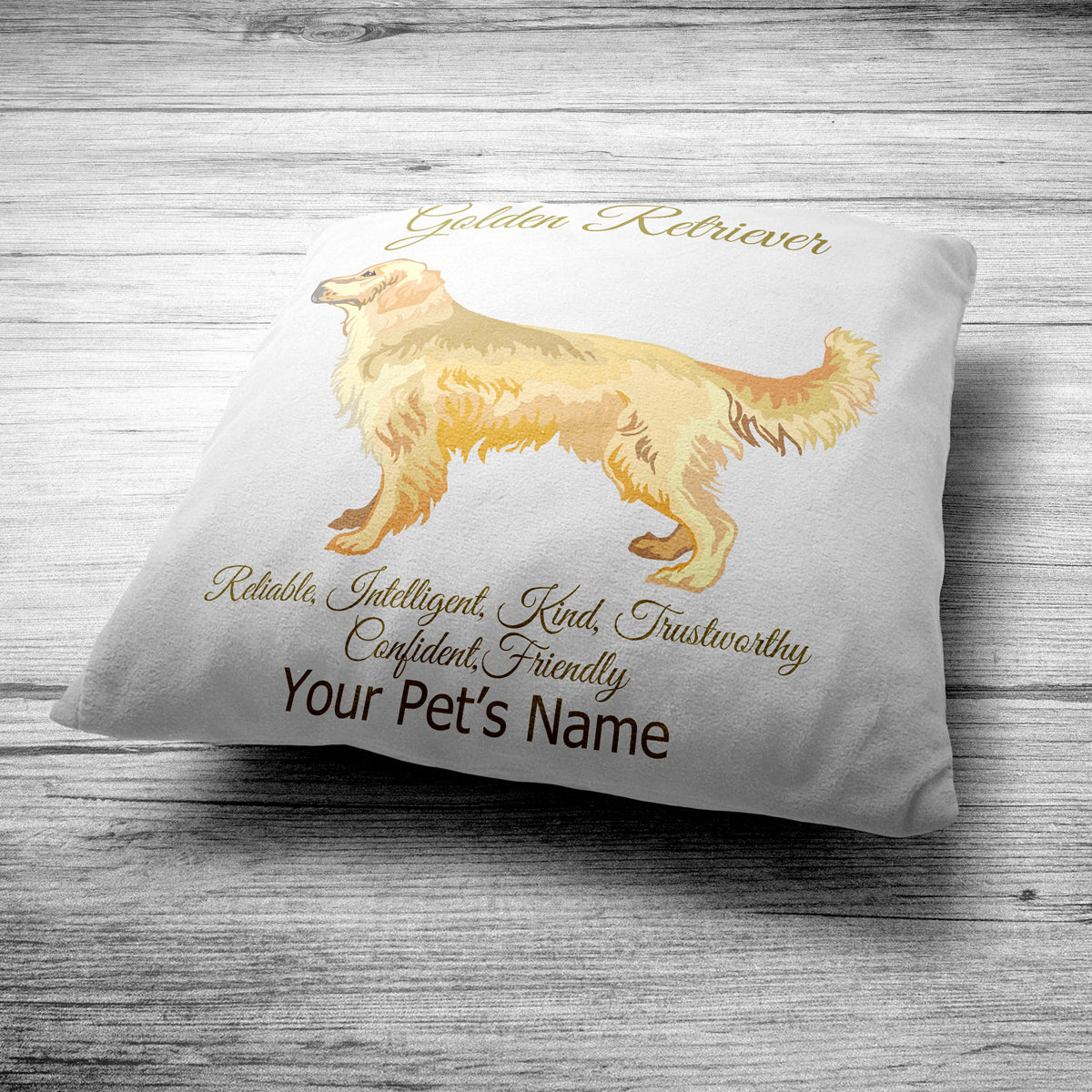 Personalised Golden Retriever Cushion