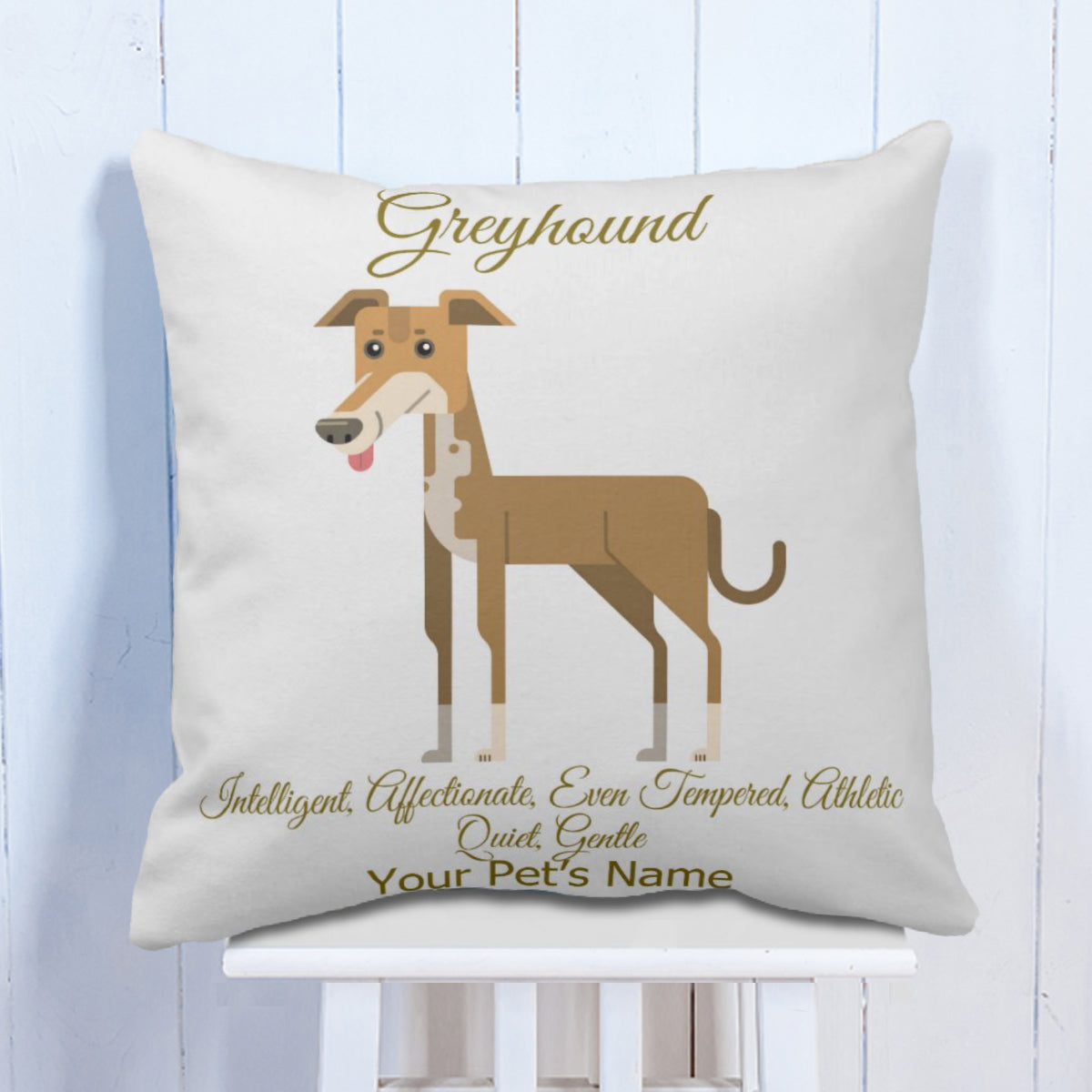 Personalised Greyhound Cushion