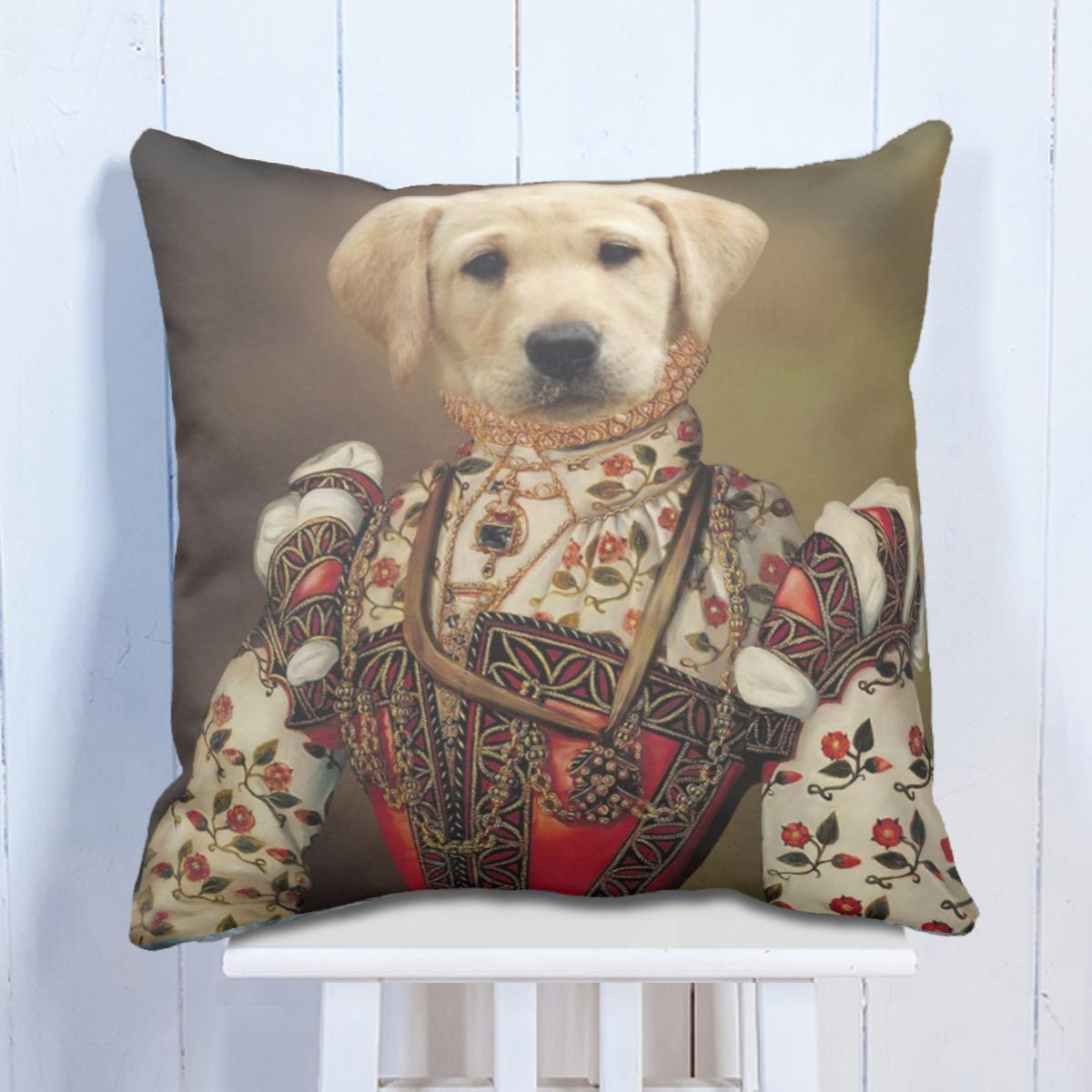The Queen Personalised Pet Cushion
