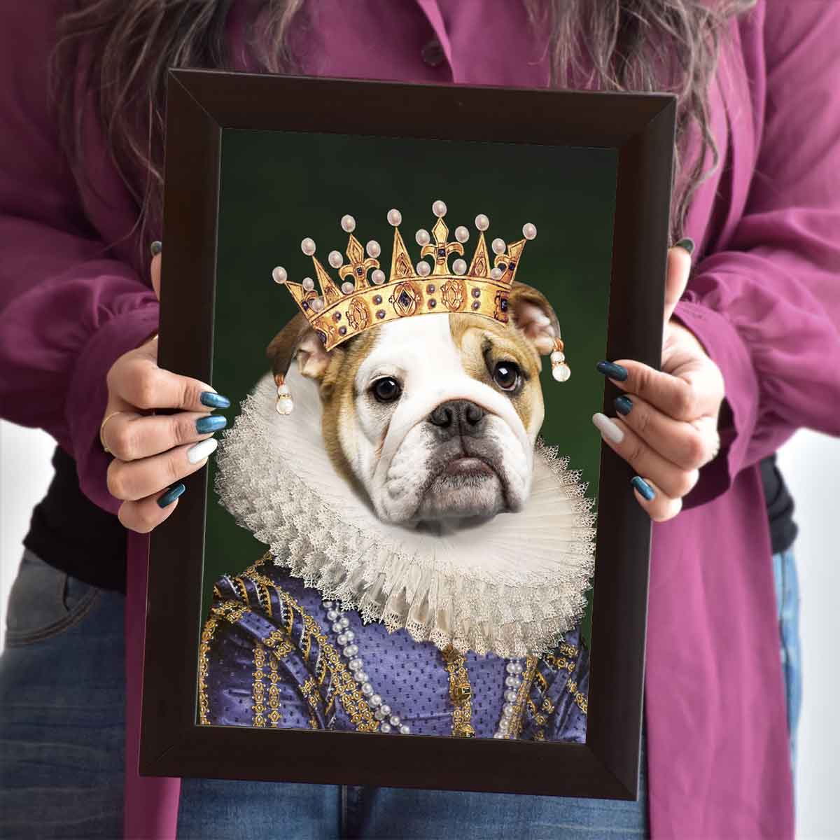 The Royal King Personalized Pet Digital Portrait Photo Frame