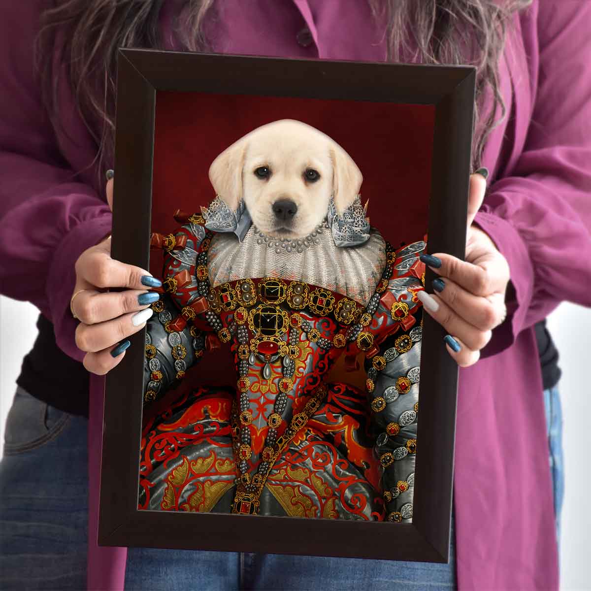 Personalised My Lady Pet Digital Portrait Photo Frame