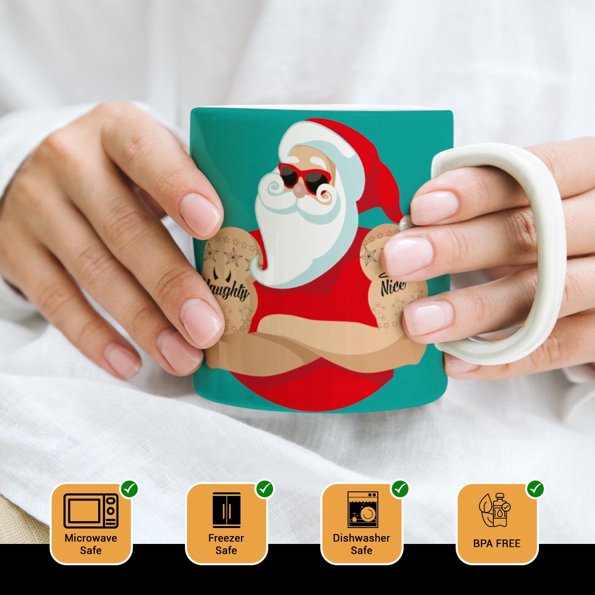 Nice or Naughty Christmas Coffee Mug